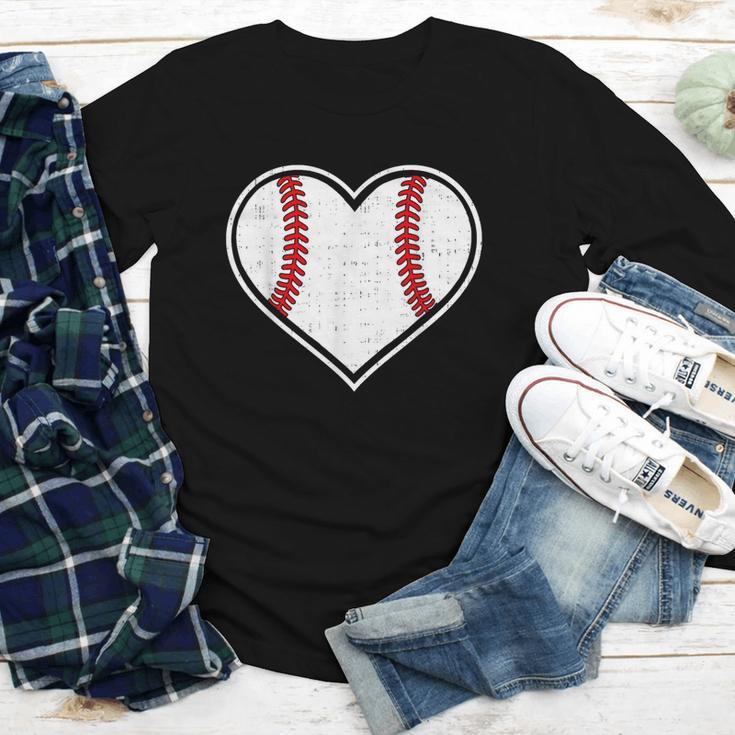 Baseball Heart Love Sport Valentines Day Men Women Boys Kids Youth Long Sleeve Tee