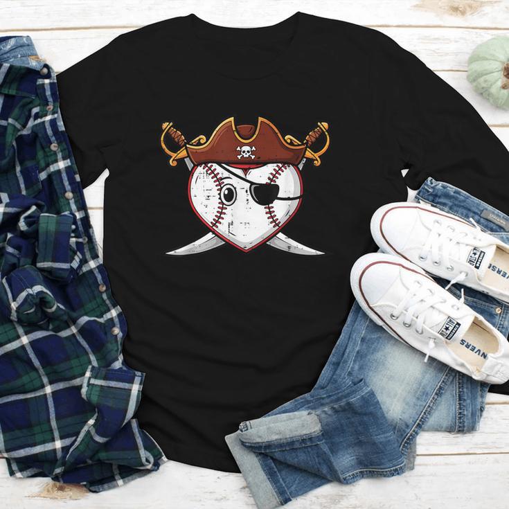 Baseball Heart Pirate Hat Crossed Swords Men Boys Kids Youth Youth Long Sleeve Tee Baseball Heart Pirate Hat Crossed Swords Men Boys Kids Youth Youth Long Sleeve Tee