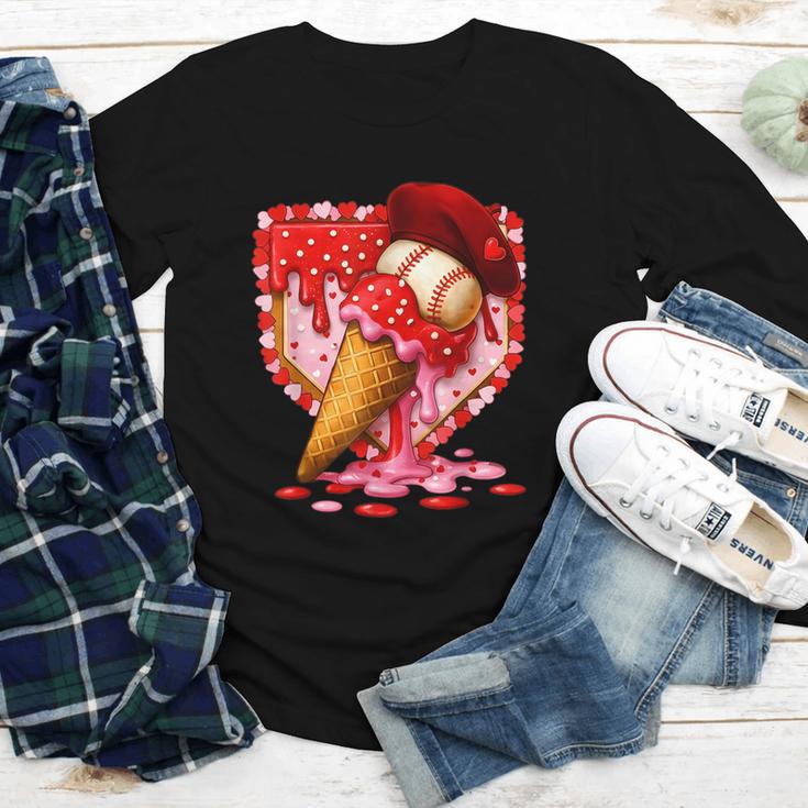 Baseball Heart Valentine Baseball Ice Cream Drip Boys Girls Youth Long Sleeve Tee Baseball Heart Valentine Baseball Ice Cream Drip Boys Girls Youth Long Sleeve Tee