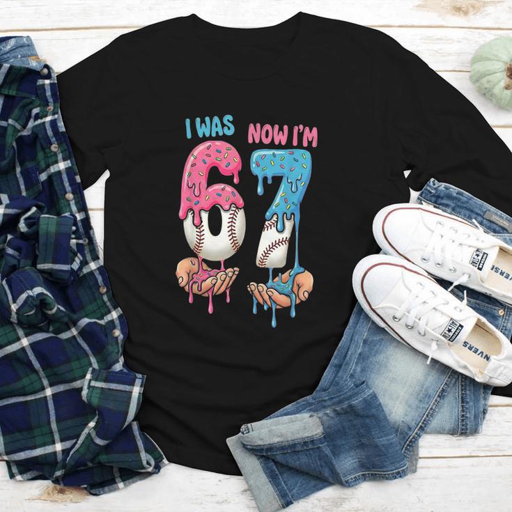 Baseball Ice Cream I Was 6 Now I'm 7 67 Birthday Boy Youth Long Sleeve Tee Baseball Ice Cream I Was 6 Now I'm 7 67 Birthday Boy Youth Long Sleeve Tee