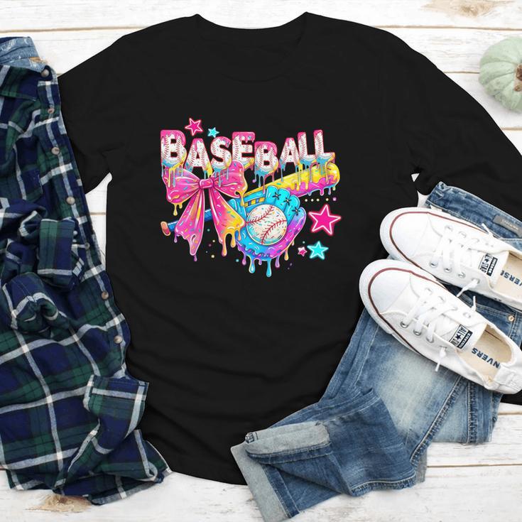 Baseball Ice Cream Drip Coquette Women Girls Mom Mama Youth Long Sleeve Tee Baseball Ice Cream Drip Coquette Women Girls Mom Mama Youth Long Sleeve Tee