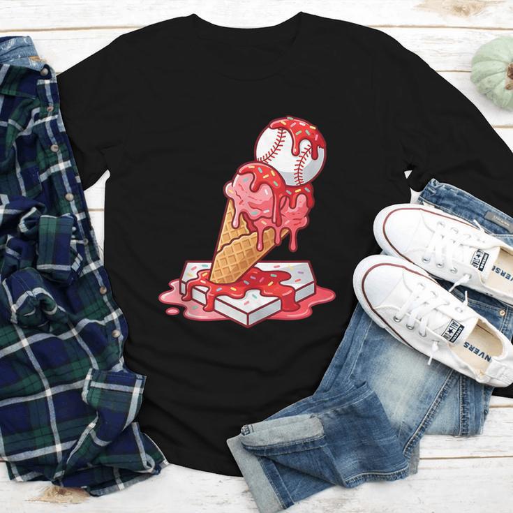 Baseball Ice Cream Drip Youth Strawberry Baseball Red Youth Long Sleeve Tee Baseball Ice Cream Drip Youth Strawberry Baseball Red Youth Long Sleeve Tee