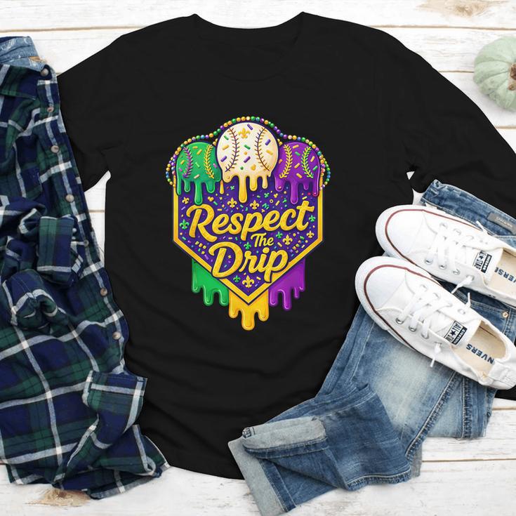 Baseball Ice Cream Respect The Drip Mardi Gras Carnival Boys Youth Long Sleeve Tee Baseball Ice Cream Respect The Drip Mardi Gras Carnival Boys Youth Long Sleeve Tee