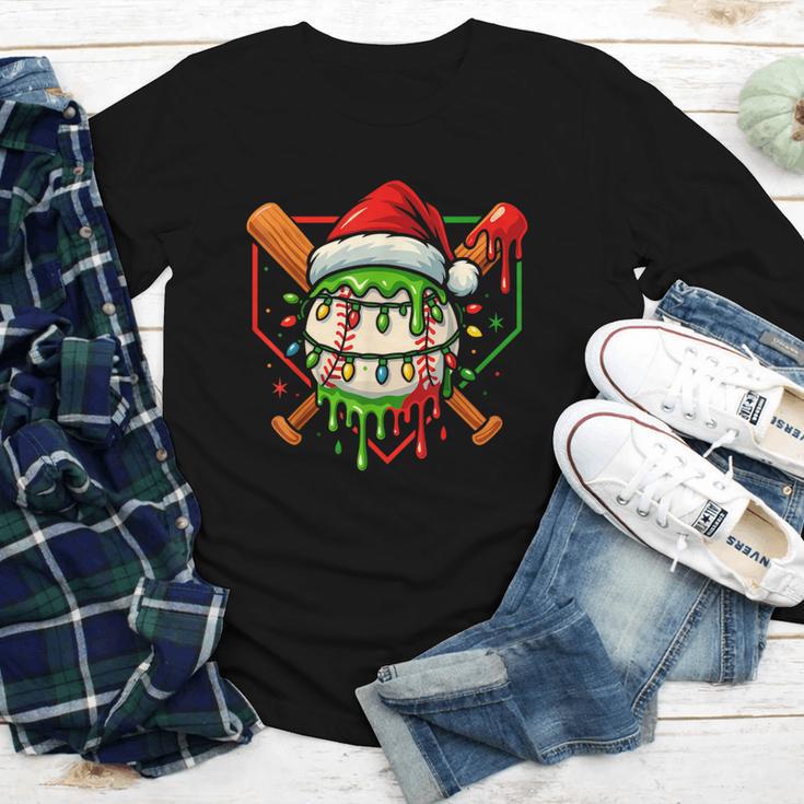 Baseball Lifestyle Apparel Youth Christmas Baseball Drip Youth Long Sleeve Tee