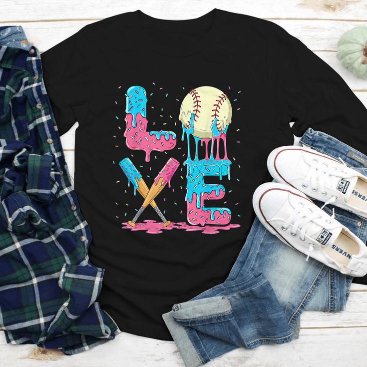 Baseball Love Drip Ice Cream Colorful Baseball Youth Long Sleeve Tee