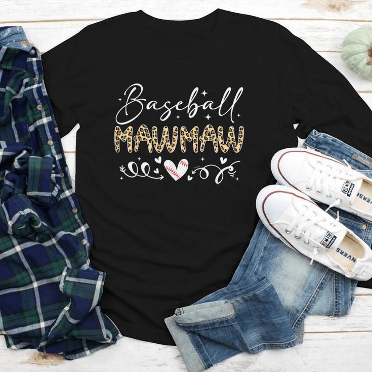 Baseball Mawmaw Leopard Baseball Heart Youth Long Sleeve Tee