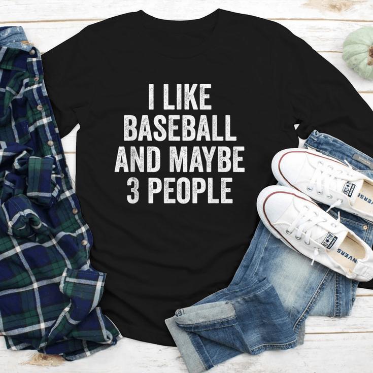 I Like Baseball And Maybe 3 People Baseball Player Youth Long Sleeve Tee I Like Baseball And Maybe 3 People Baseball Player Youth Long Sleeve Tee