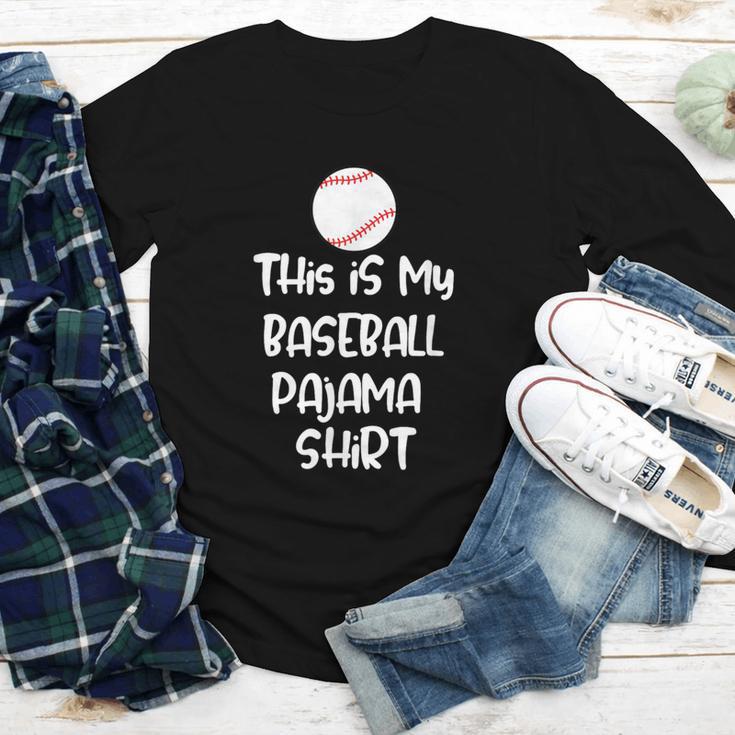 This Is My Baseball Pajama Shirt For Players Teens Boys Girl Youth Long Sleeve Tee This Is My Baseball Pajama Shirt For Players Teens Boys Girl Youth Long Sleeve Tee