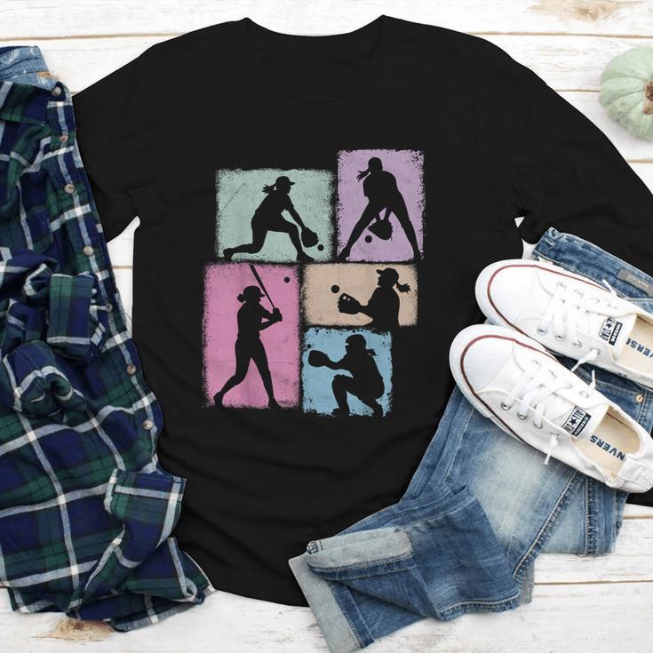 Baseball Player Collage Women Kids Coach Youth Girl Youth Long Sleeve Tee
