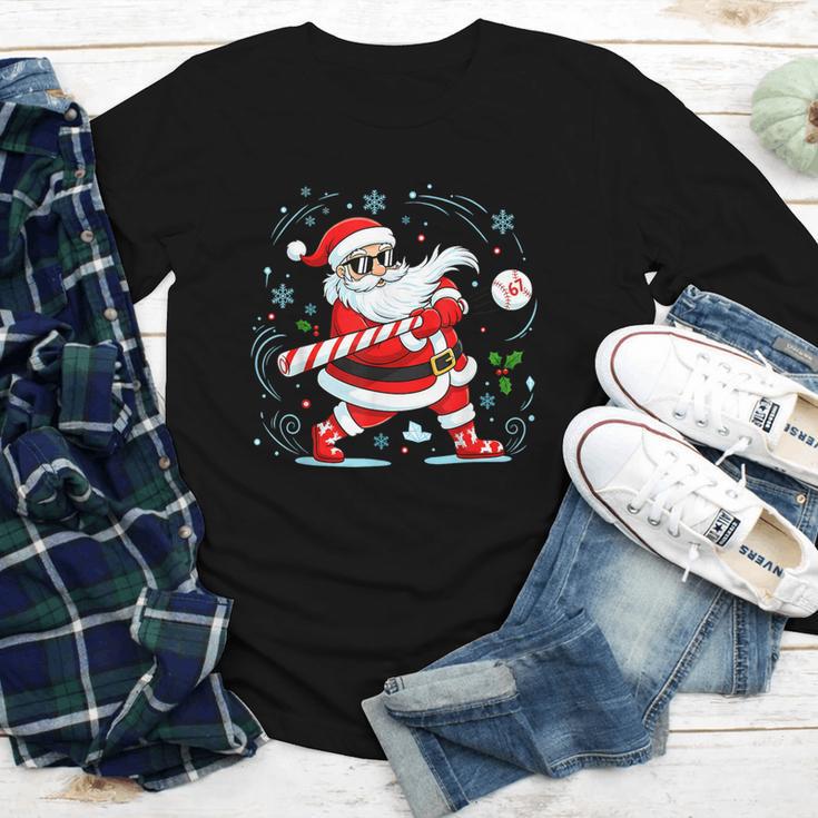 Baseball Santa 67 Christmas Xmas Pajamas Boys Kid Youth Long Sleeve Tee