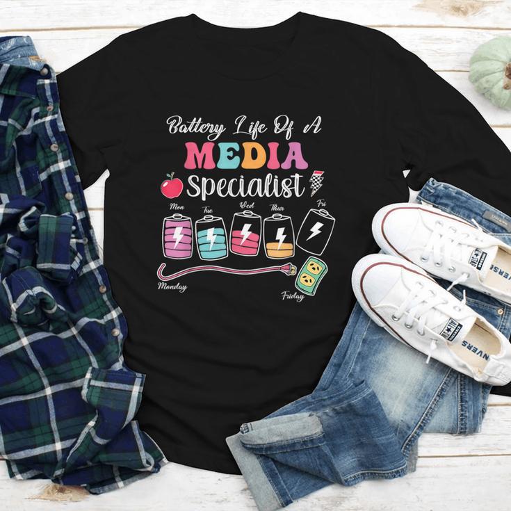 Battery Life Of A Media Specialist Back To School Youth Long Sleeve Tee Battery Life Of A Media Specialist Back To School Youth Long Sleeve Tee