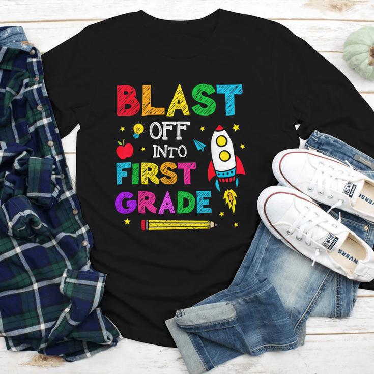 Blast Off Into First Grade Squad First Day Back To School Youth Long Sleeve Tee Blast Off Into First Grade Squad First Day Back To School Youth Long Sleeve Tee