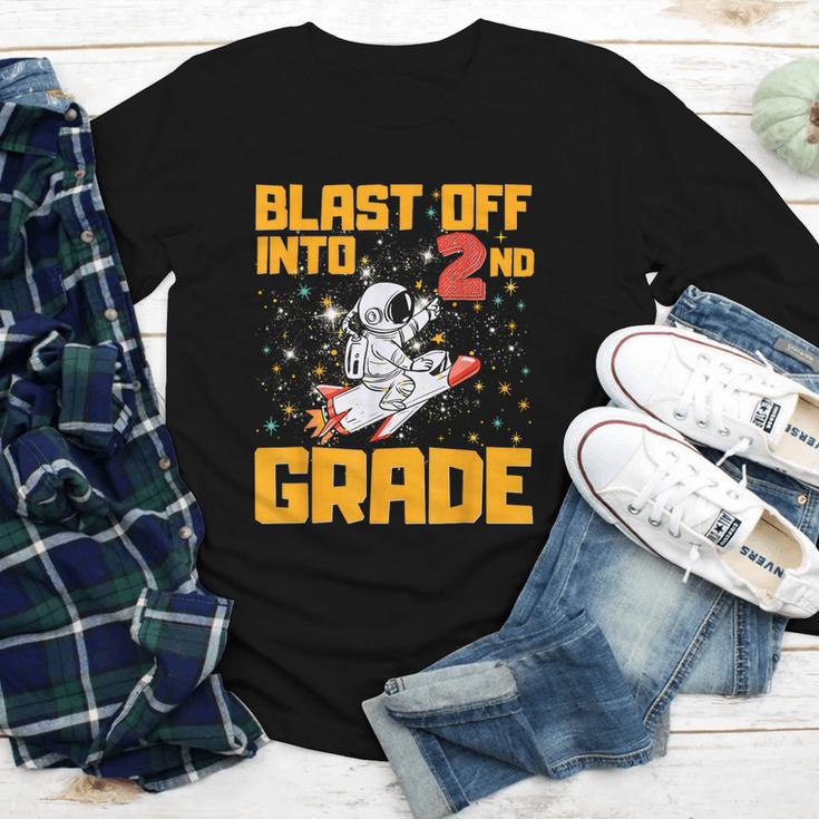 Blast Off Into Second Grade Back To School 2nd Graders Youth Long Sleeve Tee