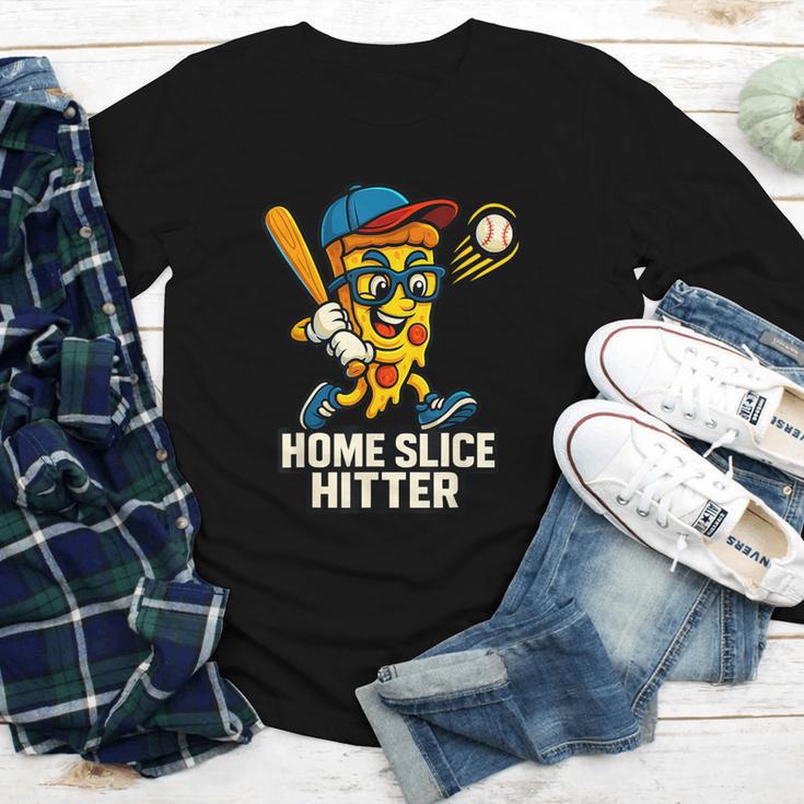 Boys Pizza Theme Baseball Home Hitter Youth Long Sleeve Tee Boys Pizza Theme Baseball Home Hitter Youth Long Sleeve Tee