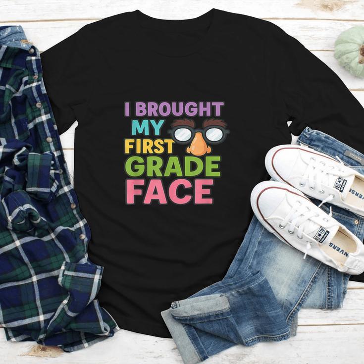 I Brought My First Grade Face First Day Back To School Youth Long Sleeve Tee