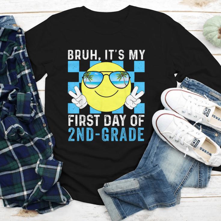Bruh It's My First Day Of 2nd-Grade Back To School Kids Boys Youth Long Sleeve Tee
