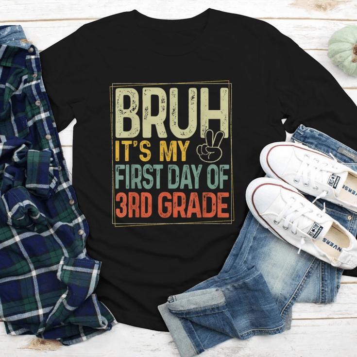 Bruh Its My First Day Of 3rd Grade Back To School Boys Kids Youth Long Sleeve Tee Bruh Its My First Day Of 3rd Grade Back To School Boys Kids Youth Long Sleeve Tee