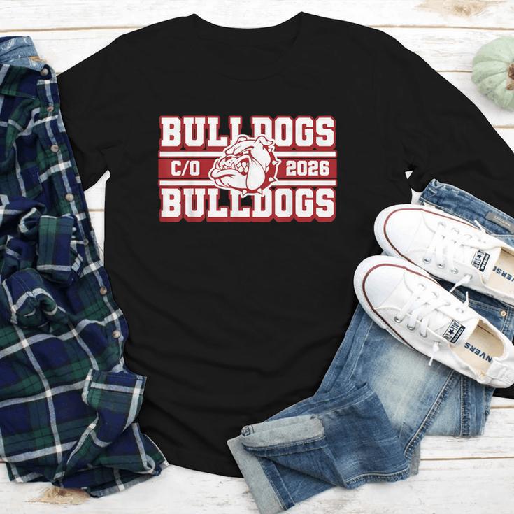 Bulldogs Class Of 2026 Back To School Senior Spirit M Youth Long Sleeve Tee