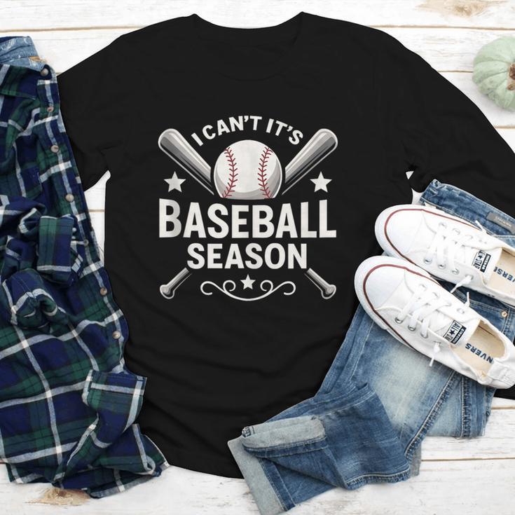 I Can't It's Baseball Season Youth Long Sleeve Tee