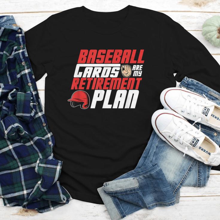 Cards Collector Baseball Cards Are My Retirement Plan Youth Long Sleeve Tee