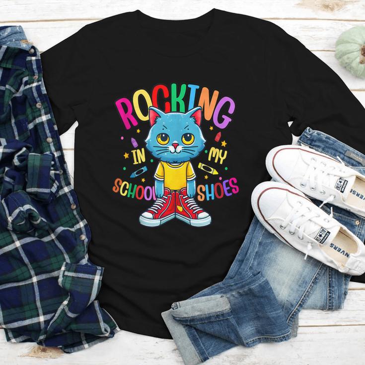 Cat Rocking I n My School Shoes Back To School Student Youth Long Sleeve Tee Cat Rocking I n My School Shoes Back To School Student Youth Long Sleeve Tee