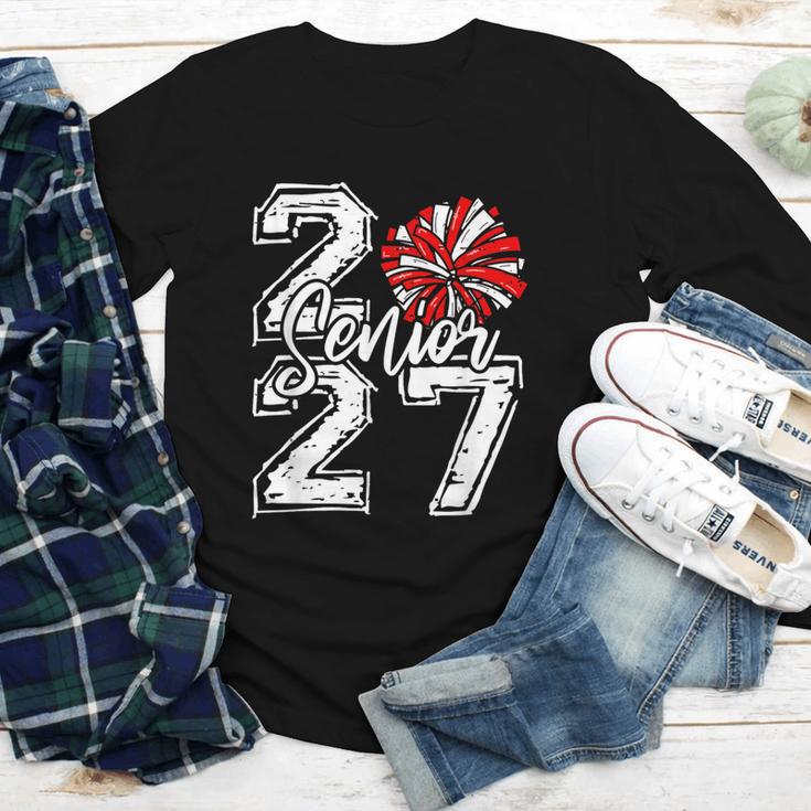 Class Of 2027 Cheer Red Senior 2027 Back To School Youth Long Sleeve Tee Class Of 2027 Cheer Red Senior 2027 Back To School Youth Long Sleeve Tee