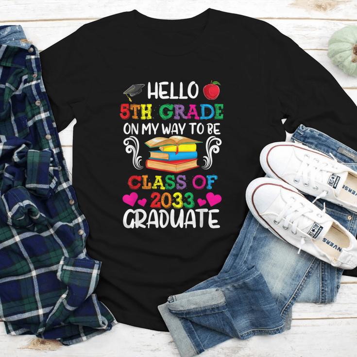 Class Of 2033 For Kids Back To School 5th Grade Youth Long Sleeve Tee