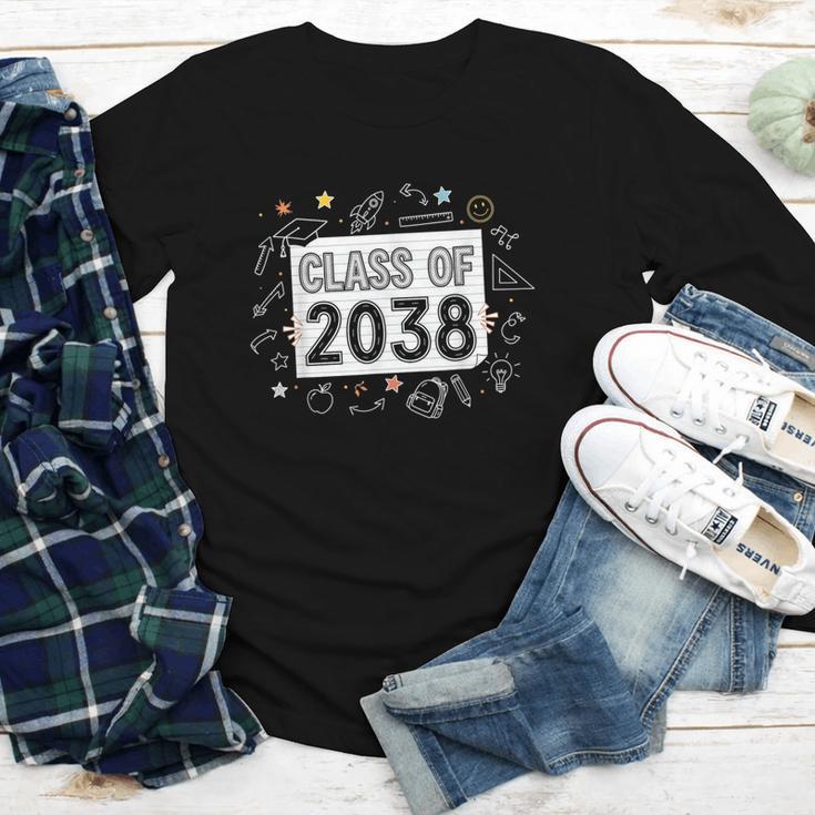 Class Of 2038 Grow Wiith Me School Back To School First Day Youth Long Sleeve Tee Class Of 2038 Grow Wiith Me School Back To School First Day Youth Long Sleeve Tee