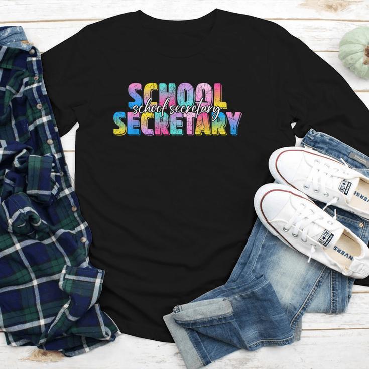 Colorful School Secretary Back To School Rainbow Youth Long Sleeve Tee