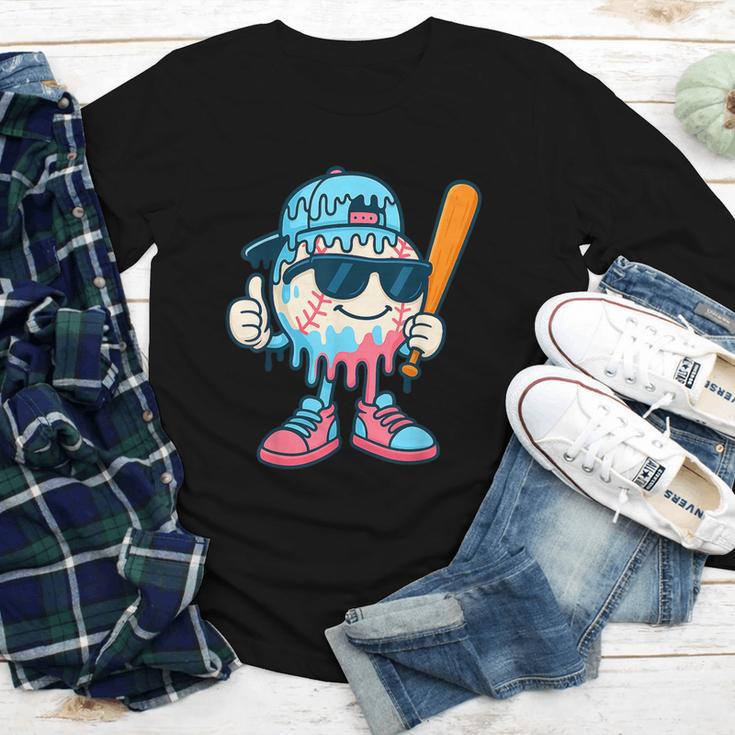 Cool Ice Cream Drip Baseball Drip For Boys Sports Kids Youth Long Sleeve Tee Cool Ice Cream Drip Baseball Drip For Boys Sports Kids Youth Long Sleeve Tee