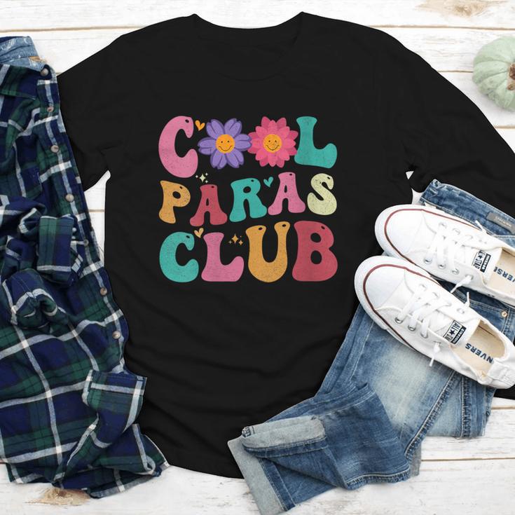 Cool Paras Club Paraprofessional Groovy Back To School Youth Long Sleeve Tee Cool Paras Club Paraprofessional Groovy Back To School Youth Long Sleeve Tee