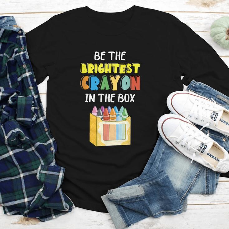 Crayon Be The Brightest Students Crayons Back To School Youth Long Sleeve Tee Crayon Be The Brightest Students Crayons Back To School Youth Long Sleeve Tee