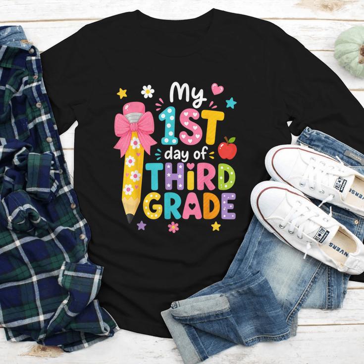 Cute My 1st Day Of Third Grade Pencil Back To School Girls Youth Long Sleeve Tee