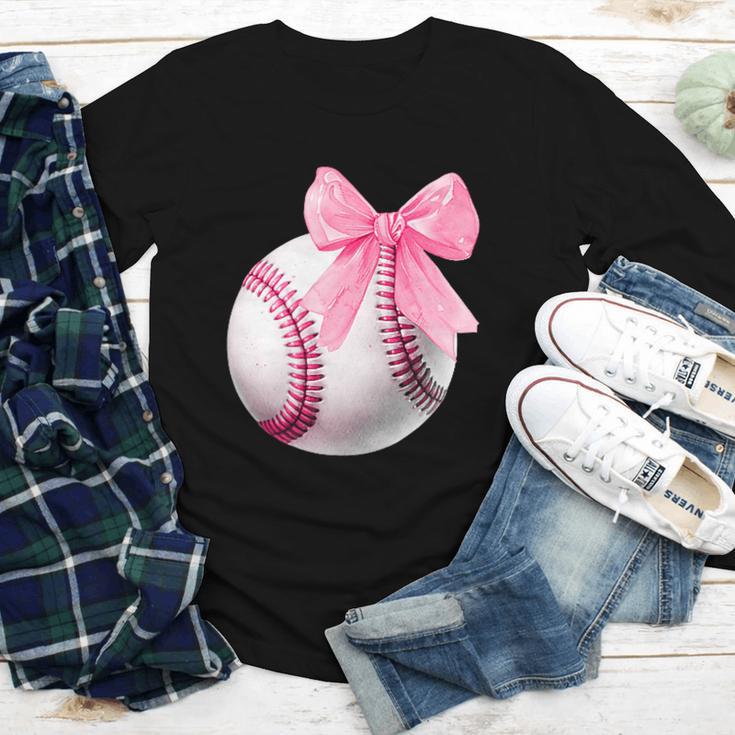 Cute Coquette Baseball Pink Bow Player & Fan Girls Youth Long Sleeve Tee Cute Coquette Baseball Pink Bow Player & Fan Girls Youth Long Sleeve Tee