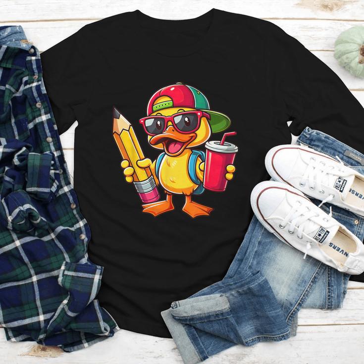 Cute Duck Lover Pencil Back To School Kids Boys Girls Youth Long Sleeve Tee Cute Duck Lover Pencil Back To School Kids Boys Girls Youth Long Sleeve Tee