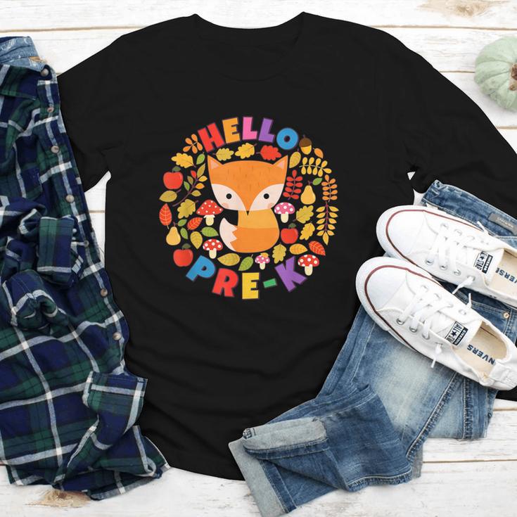 Cute Fox Back To School Woodland Animal Pre-K Youth Long Sleeve Tee Cute Fox Back To School Woodland Animal Pre-K Youth Long Sleeve Tee