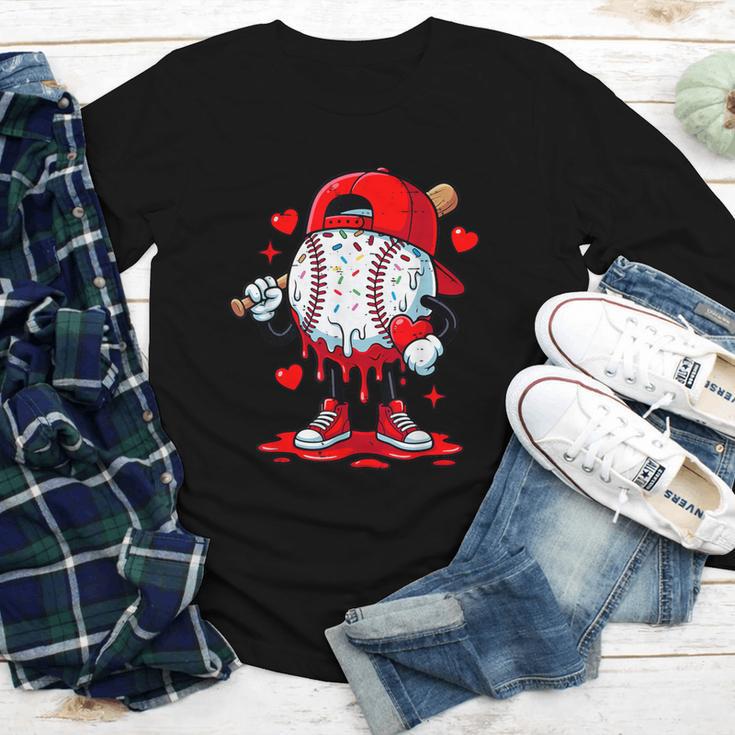 Cute Game Day Baseball Ice Cream Drip Valentine Love XOXO Youth Long Sleeve Tee Cute Game Day Baseball Ice Cream Drip Valentine Love XOXO Youth Long Sleeve Tee