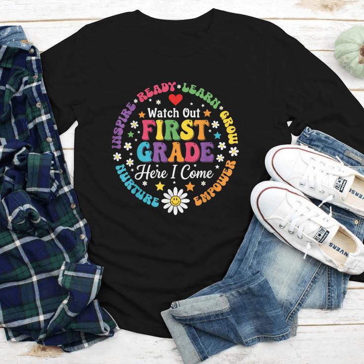 Cute Watch Out First Grade Here I Come Back To School Youth Long Sleeve Tee Cute Watch Out First Grade Here I Come Back To School Youth Long Sleeve Tee