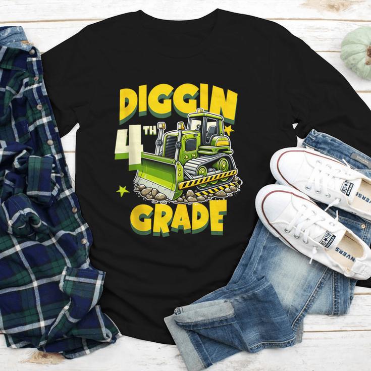 Diggin 4th Grade Bulldozer Back To School Youth Long Sleeve Tee Diggin 4th Grade Bulldozer Back To School Youth Long Sleeve Tee