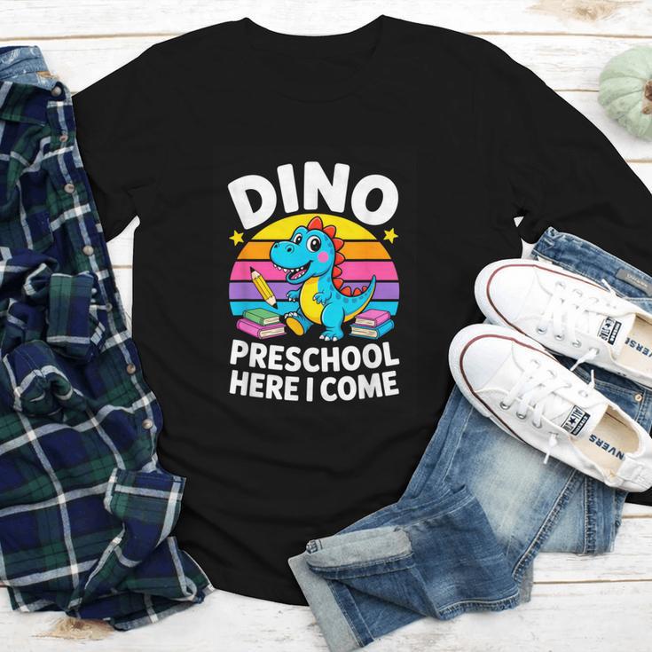 Dino Preschool Here I Come Cute Back To School Youth Long Sleeve Tee