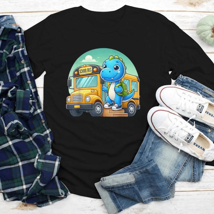 Dinosaur Kids Riding a Bus Back To School Ready To Crush Youth Long Sleeve Tee Dinosaur Kids Riding a Bus Back To School Ready To Crush Youth Long Sleeve Tee