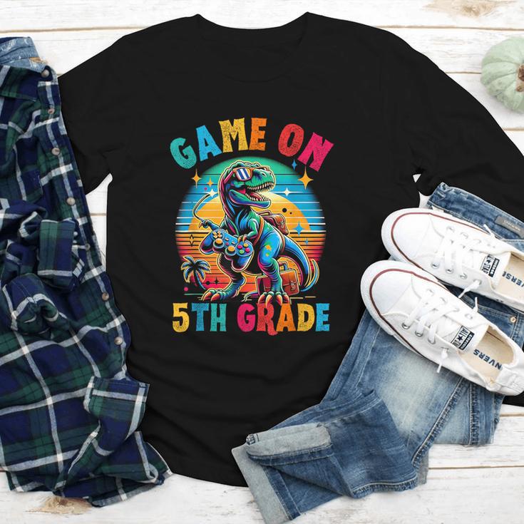 Dinosaur Video Games Back To School 5th Grade Boys Gamer Youth Long Sleeve Tee Dinosaur Video Games Back To School 5th Grade Boys Gamer Youth Long Sleeve Tee
