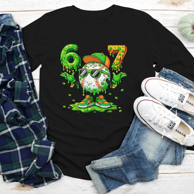 Drip Baseball Irish Shamrock St Patricks Men Boy Kid Youth Long Sleeve Tee