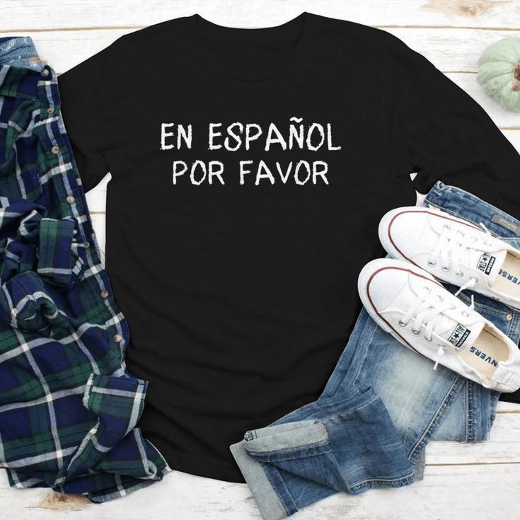 En EspañOl Por Favor Back To School Spanish Teache Youth Long Sleeve Tee
