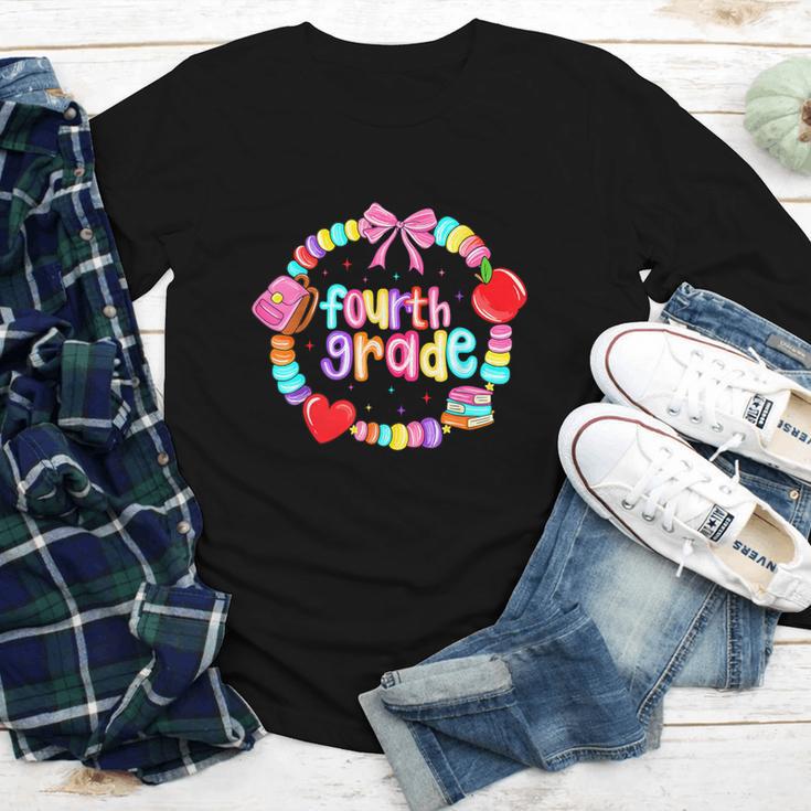 First Day Of 4th Grade Friendship Bracelet Back To School Youth Long Sleeve Tee