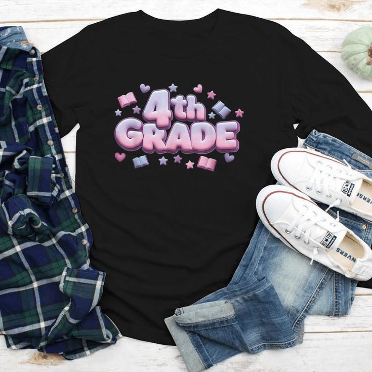 First Day Of 4th Grade Girls Coquette Bow Back To School Youth Long Sleeve Tee First Day Of 4th Grade Girls Coquette Bow Back To School Youth Long Sleeve Tee