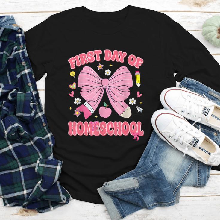 First Day Of Homeschool Coquette Back To School Girls Youth Long Sleeve Tee First Day Of Homeschool Coquette Back To School Girls Youth Long Sleeve Tee