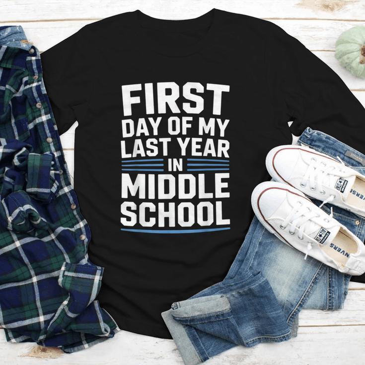 First Day Of My Last Year In Middle School Back To School Youth Long Sleeve Tee