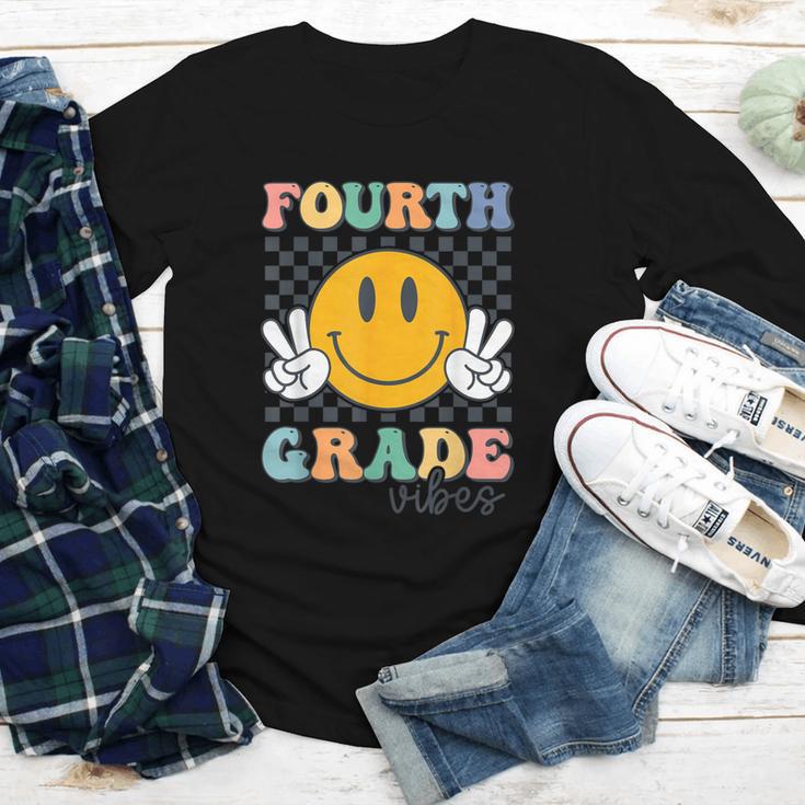 Fourth Grade Vibes Retro Smile Back To School 4th Grade Team Youth Long Sleeve Tee Fourth Grade Vibes Retro Smile Back To School 4th Grade Team Youth Long Sleeve Tee