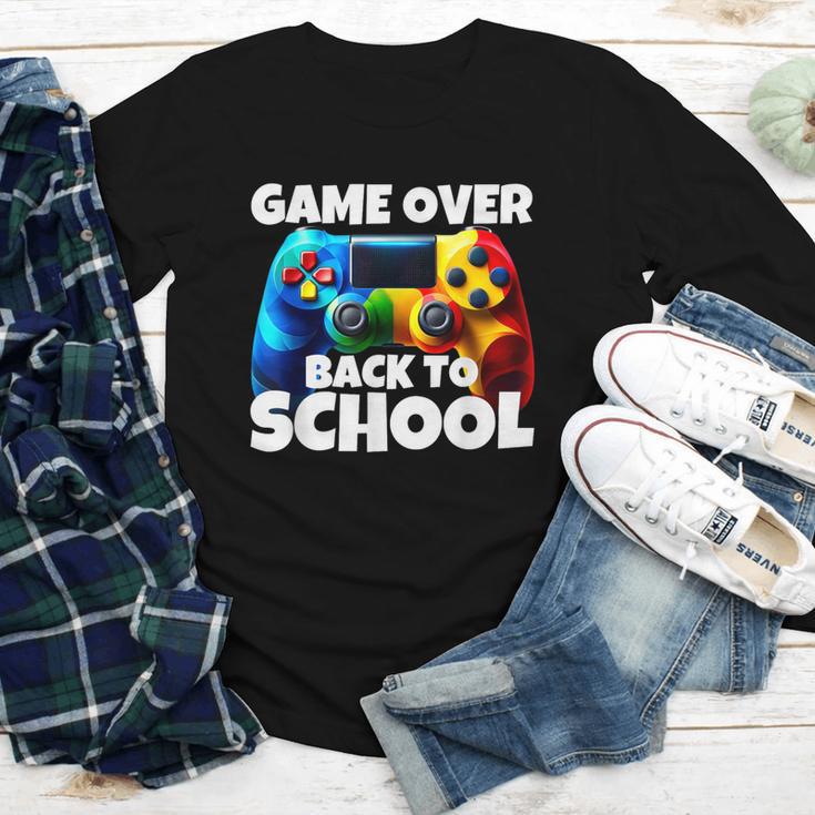 Game Over Back To School Gaming Controller Kids Gamer Youth Long Sleeve Tee